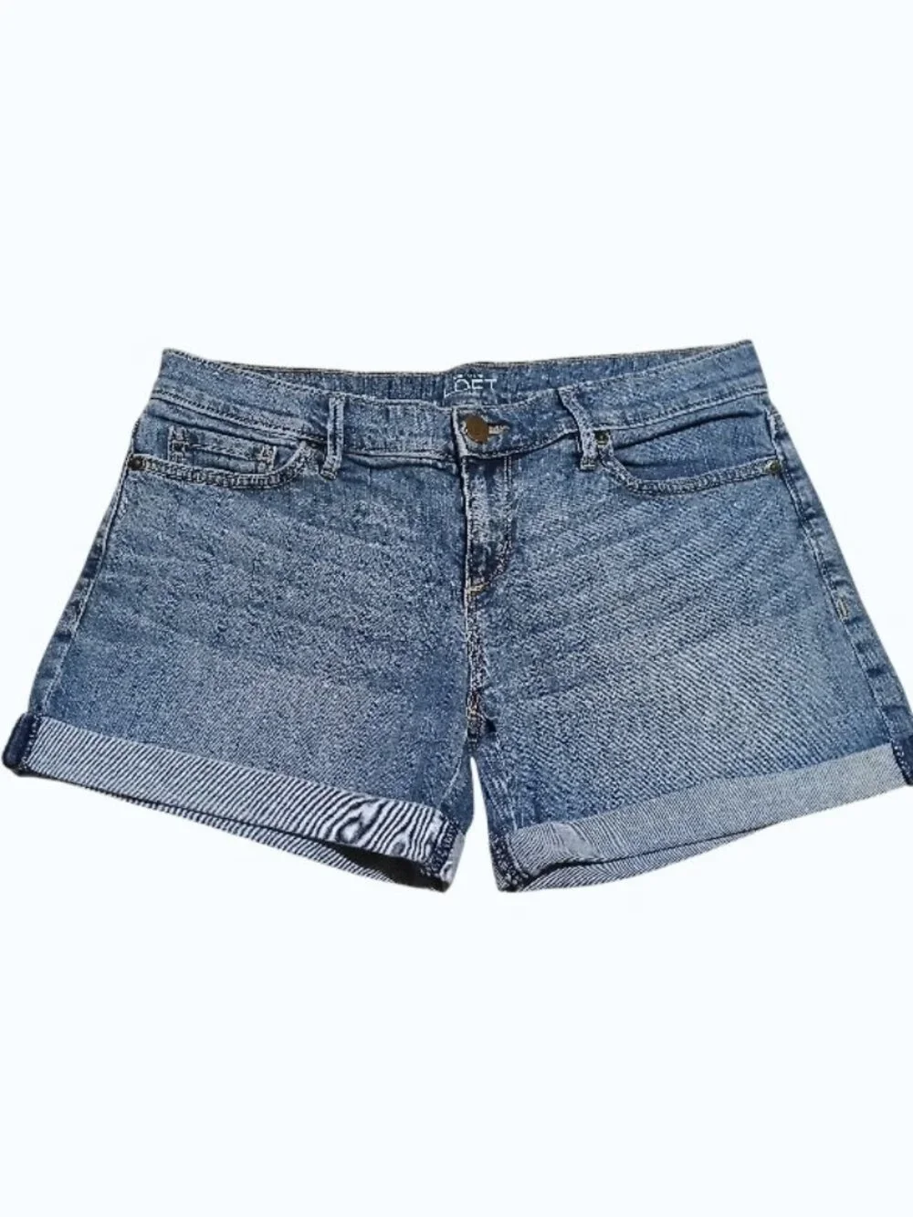 ANN TAYLOR LOFT Denim Roll Shorts - Picture 2 of 8